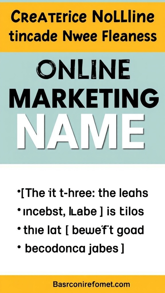 Creative Online Marketing Name Examples That Make Your Brand Stand Out and Convert