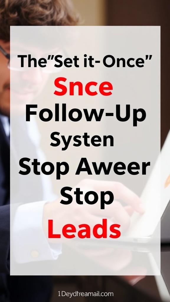 Email Follow Up System: The “Set-It-Once” AWeber Plan to Stop Losing Leads