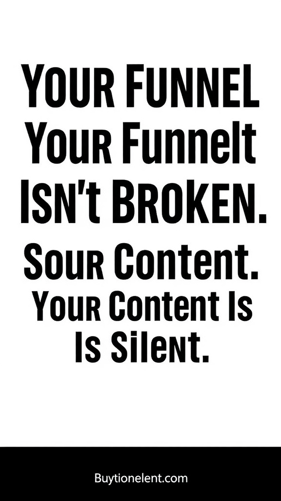 Your Funnel Isn’t Broken. Your Content Is Silent.