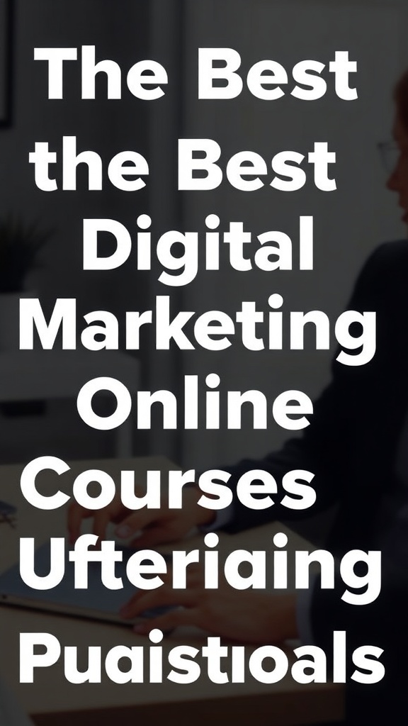 Elevate Your Skills with the Best Digital Marketing Online Courses Udemy Offers for Aspiring Professionals