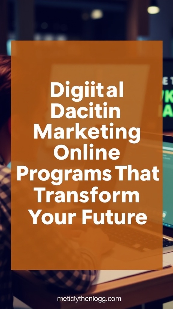Digital Marketing Online Programs That Transform Your Future