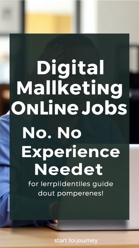 Start Your Journey: Explore Digital Marketing Online Jobs No Experience Needed for Immediate Growth