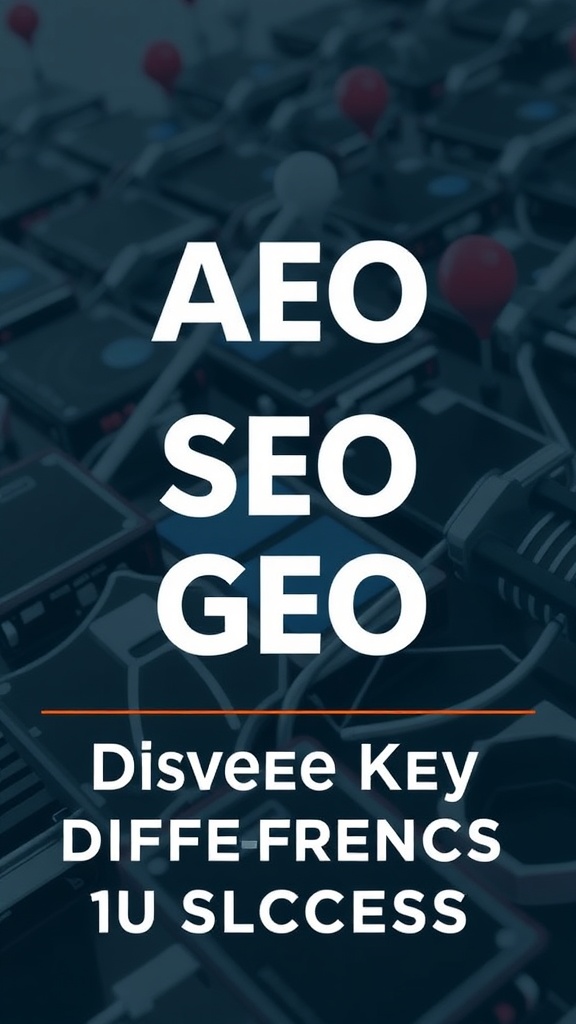 Aeo Vs Seo Vs Geo: Discover the Key Differences for Success