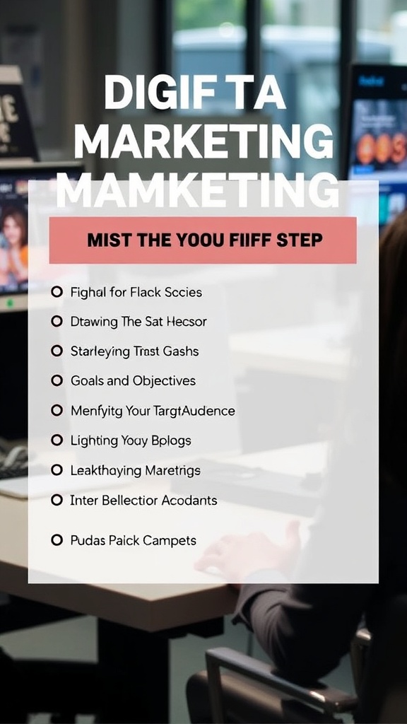 When Designing a Digital Marketing Campaign the First Step Is To?