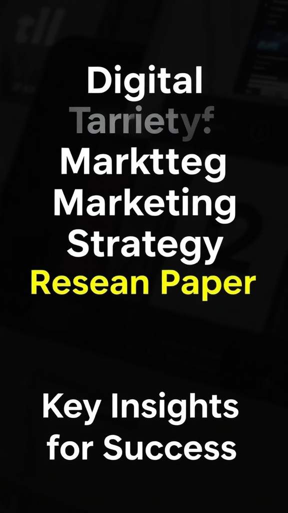 Digital Marketing Strategy Research Paper: Key Insights for Success