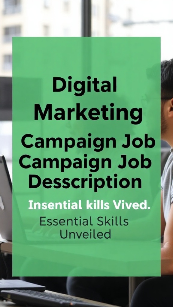 Digital Marketing Campaign Job Description: Essential Skills Unveiled
