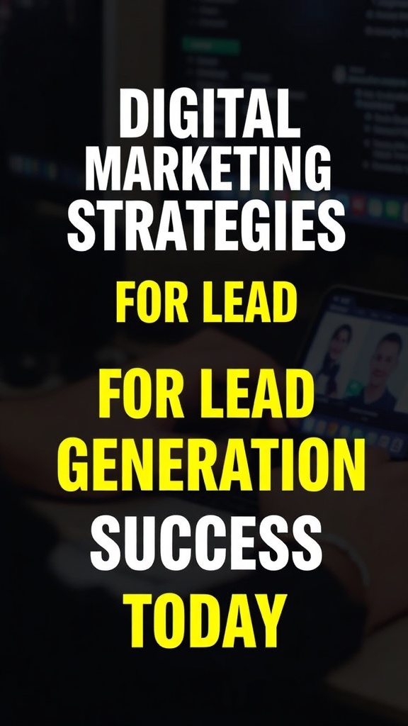 Digital Marketing Strategies for Lead Generation Success Today