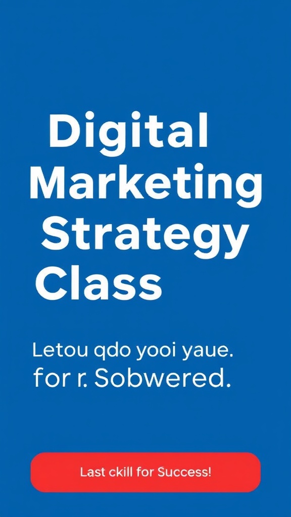 Digital Marketing Strategy Class: Master Skills for Success