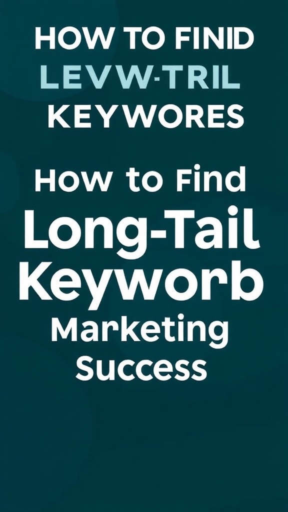 How To Find Long-Tail Keywords For Affiliate Marketing Success