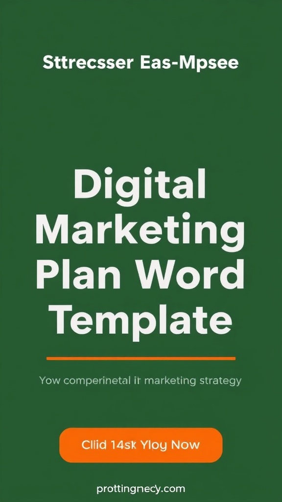 Digital Marketing Plan Word Template: Simplify Your Strategy Today