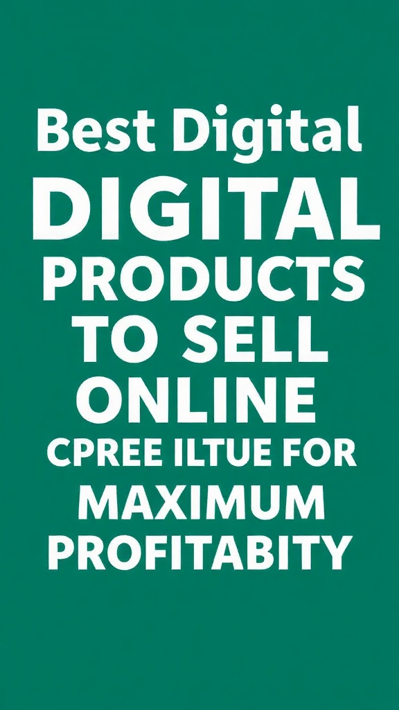 Best Digital Products to Sell Online for Maximum Profitability